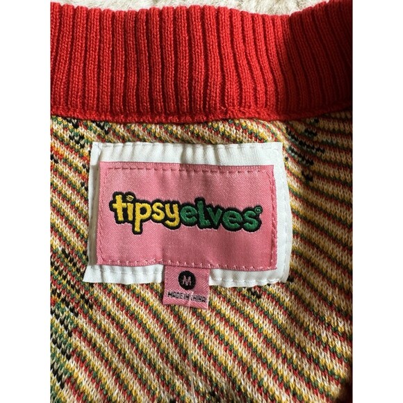 Tipsy Elves Women's Cardigan Ugly Christmas Sweater M Tree Gingerbread NWT - Picture 5 of 10